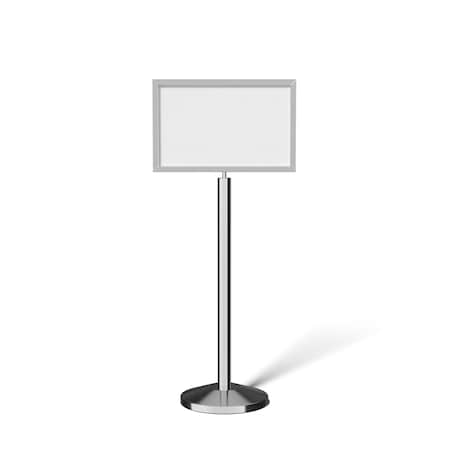 Montour Line Sign Frame Floor Standing 14 x 22 in. H Polished Stainless Steel FS200-1422-H-PS